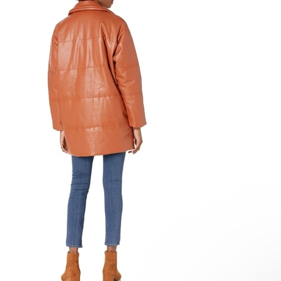 NWT Blank NYC In Tall Order Vegan Leather Puffer Coat Size Small - Picture 2 of 5
